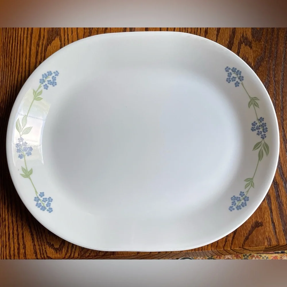 Corelle Secret Garden Pattern Oval Serving Platter 12-1/4 in